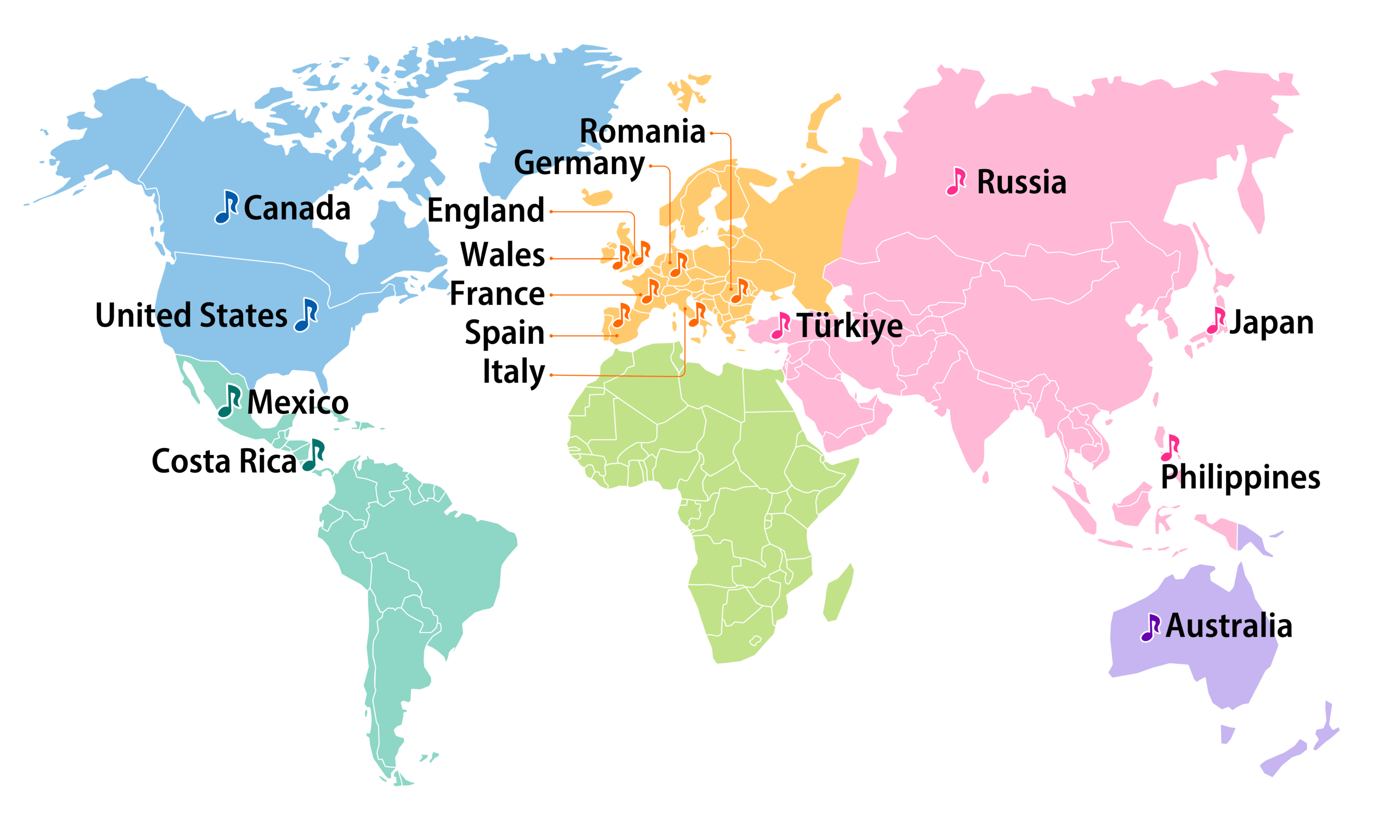 Static image Map of COMPASS Participant Locations by Country